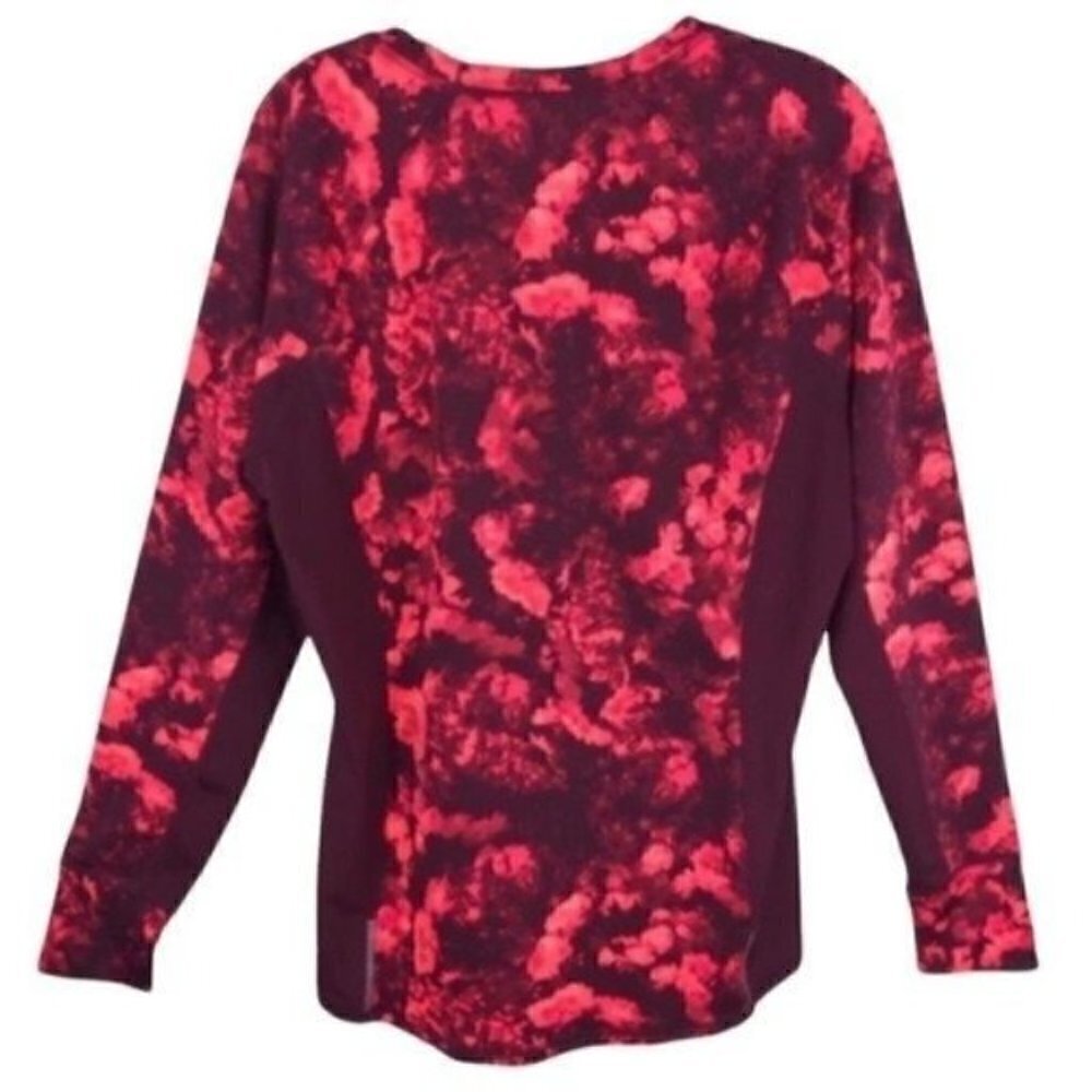 Athleta Runway long sleeve workout running top red pink size XL Style#964270 - Picture 2 of 8